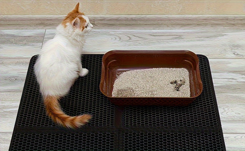 Double Layer Cat Litter Mat – Waterproof & Urine Proof