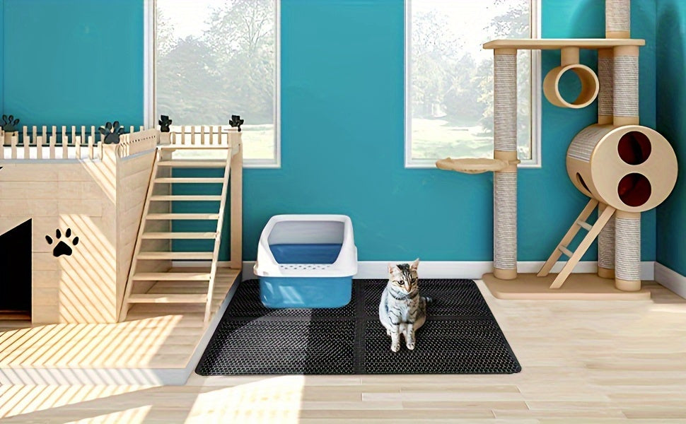 Double Layer Cat Litter Mat – Waterproof & Urine Proof