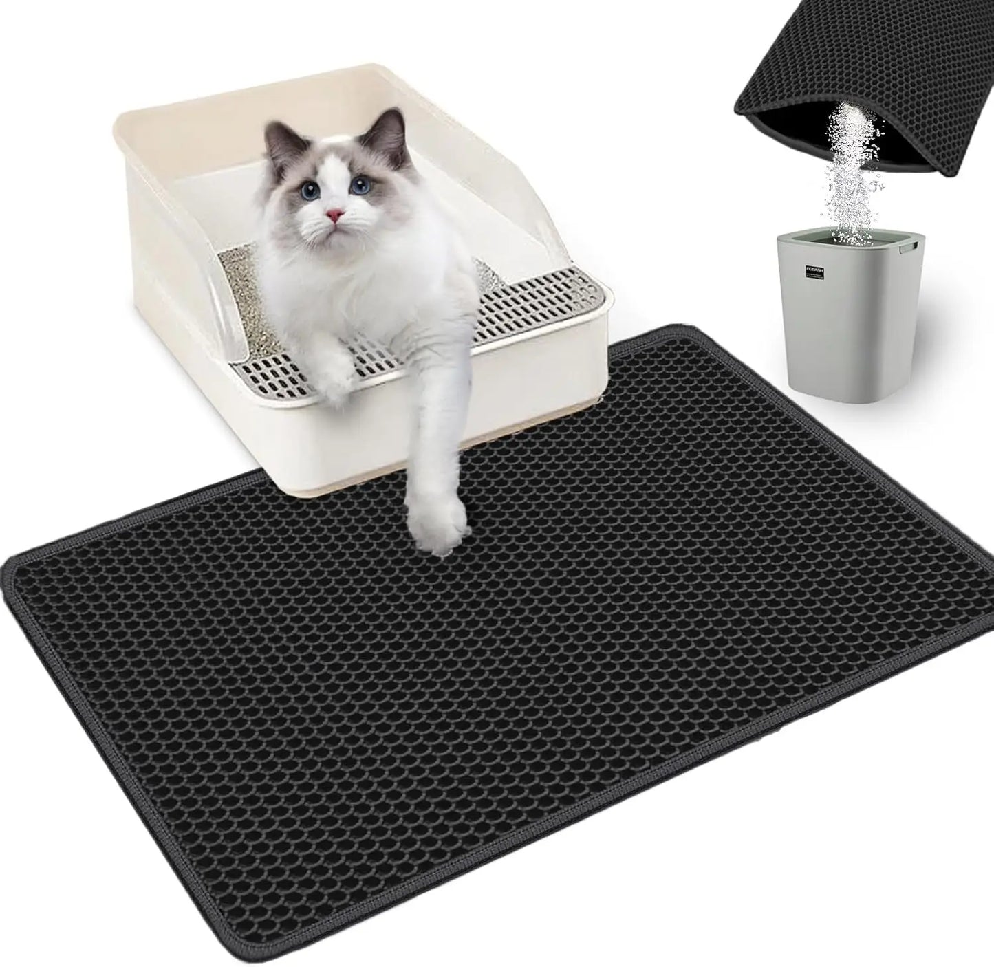 Double Layer Cat Litter Mat – Waterproof & Urine Proof
