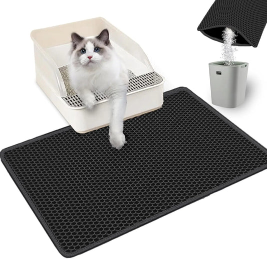 Double Layer Cat Litter Mat – Waterproof & Urine Proof