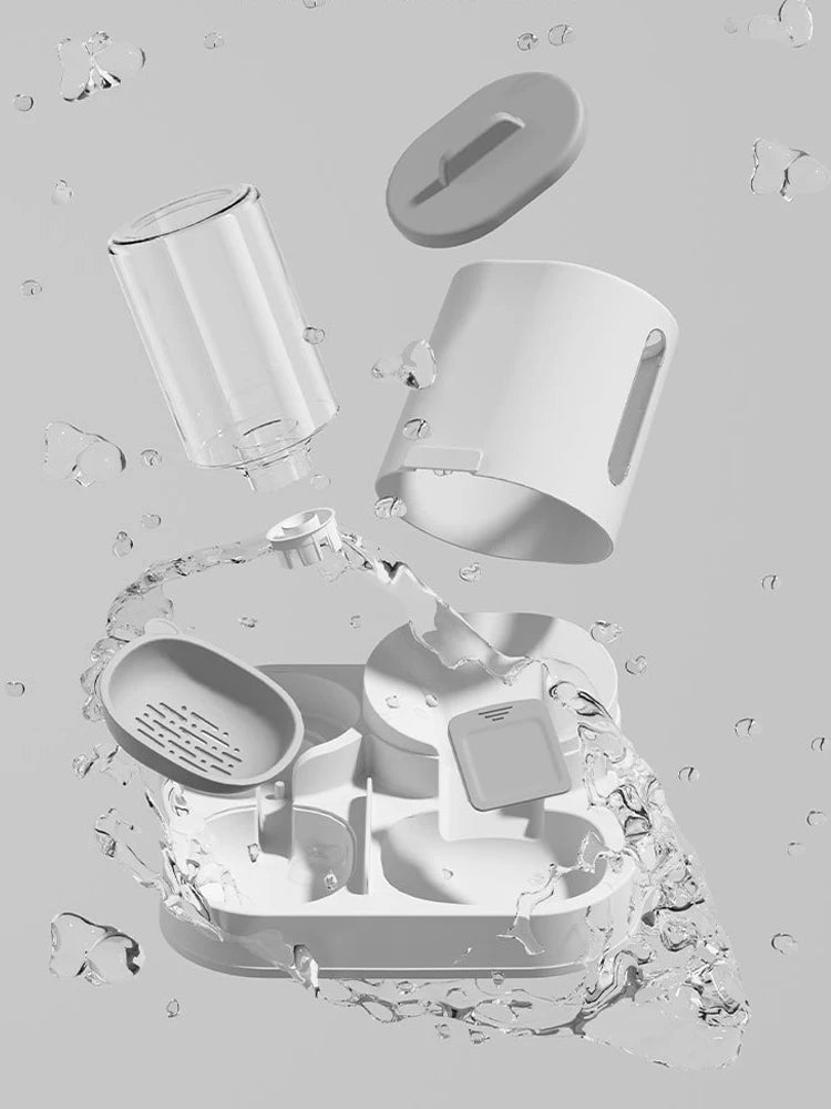 2-in-1 Pet Food & Water Dispenser Bowl