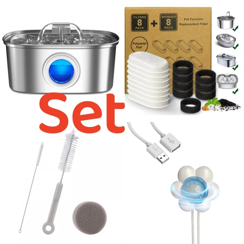 Wireless Smart Pet Water Fountain – Motion Sensor