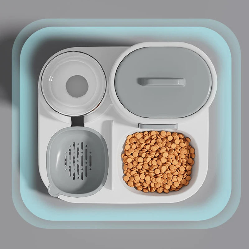 2-in-1 Pet Food & Water Dispenser Bowl
