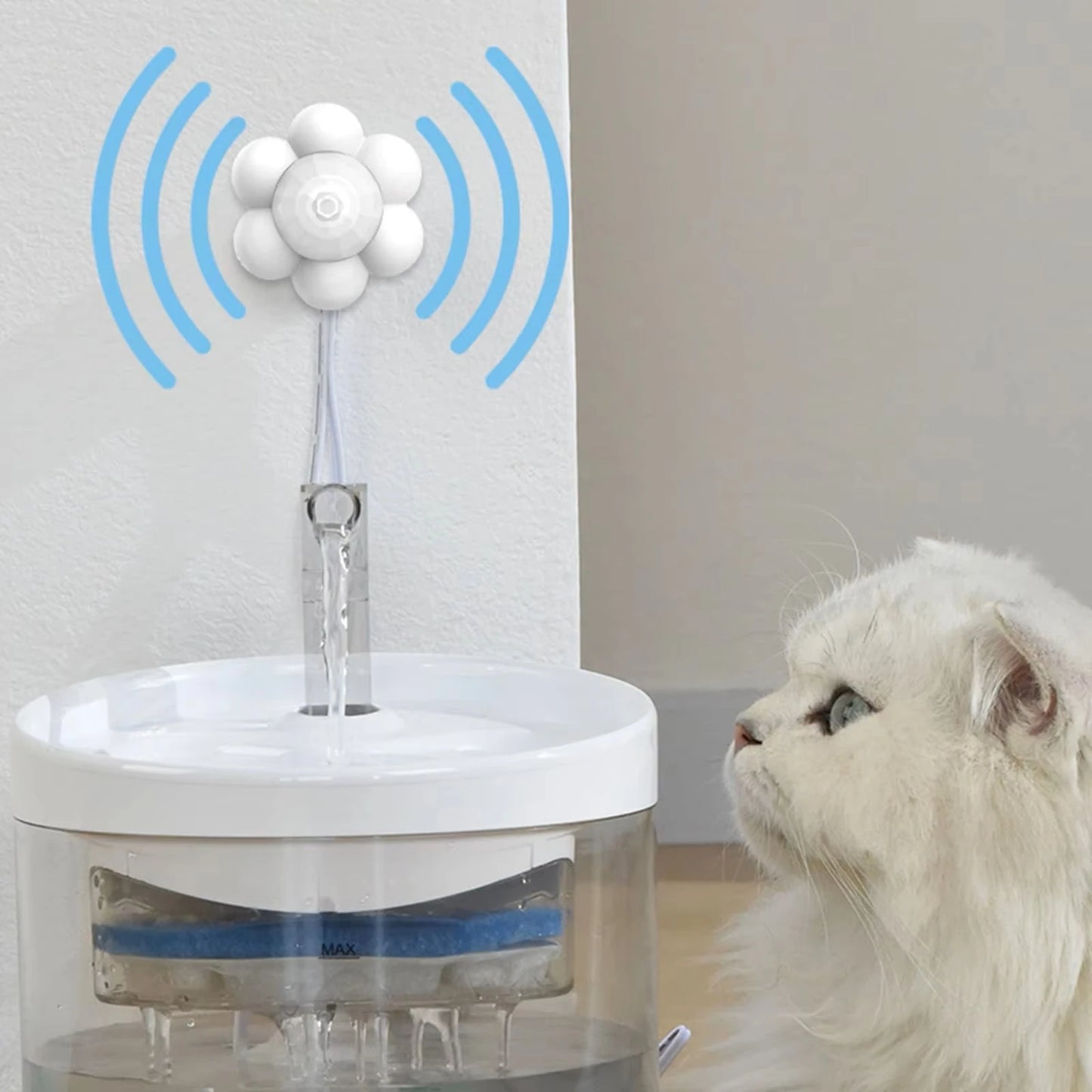 Wireless Smart Pet Water Fountain – Motion Sensor