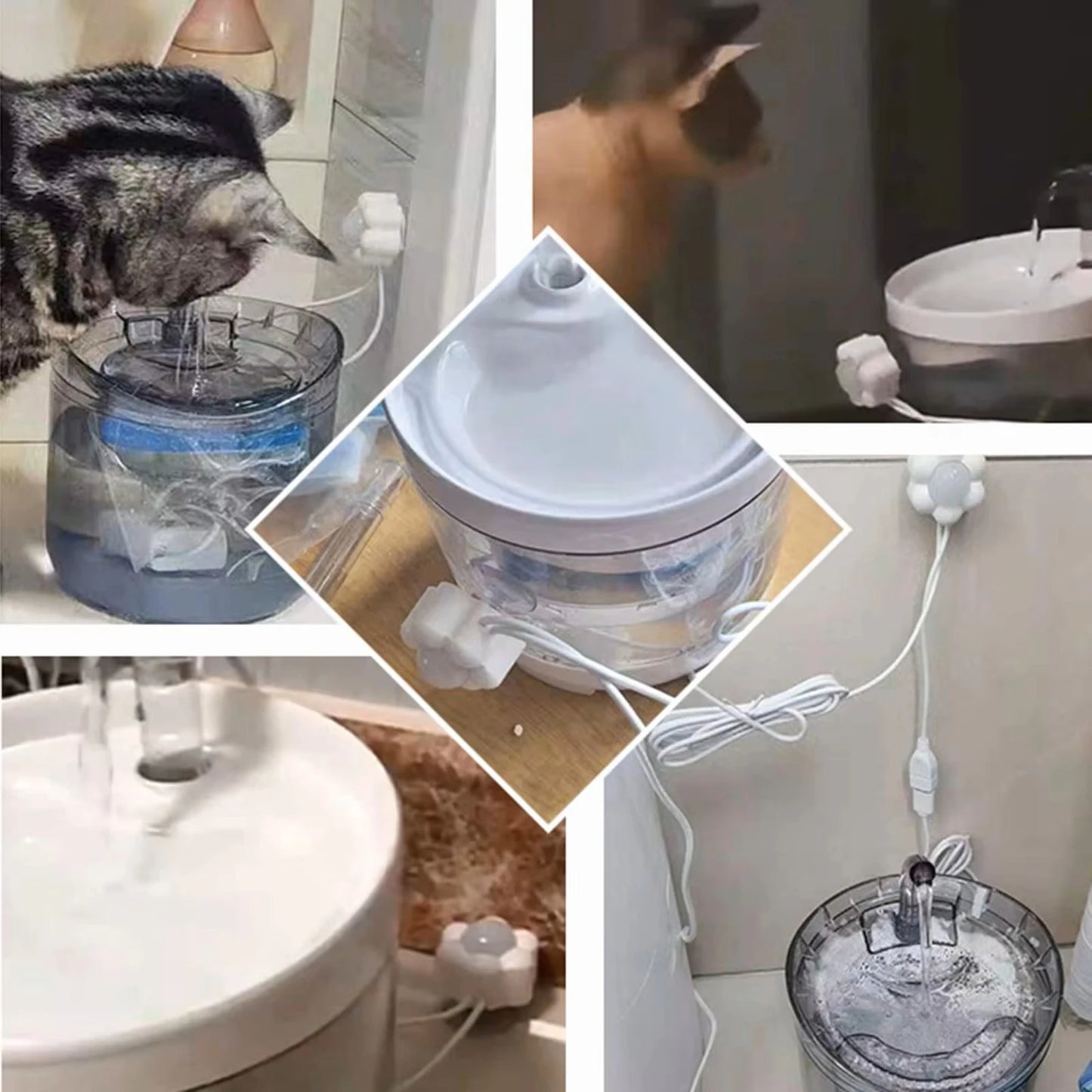 Wireless Smart Pet Water Fountain – Motion Sensor