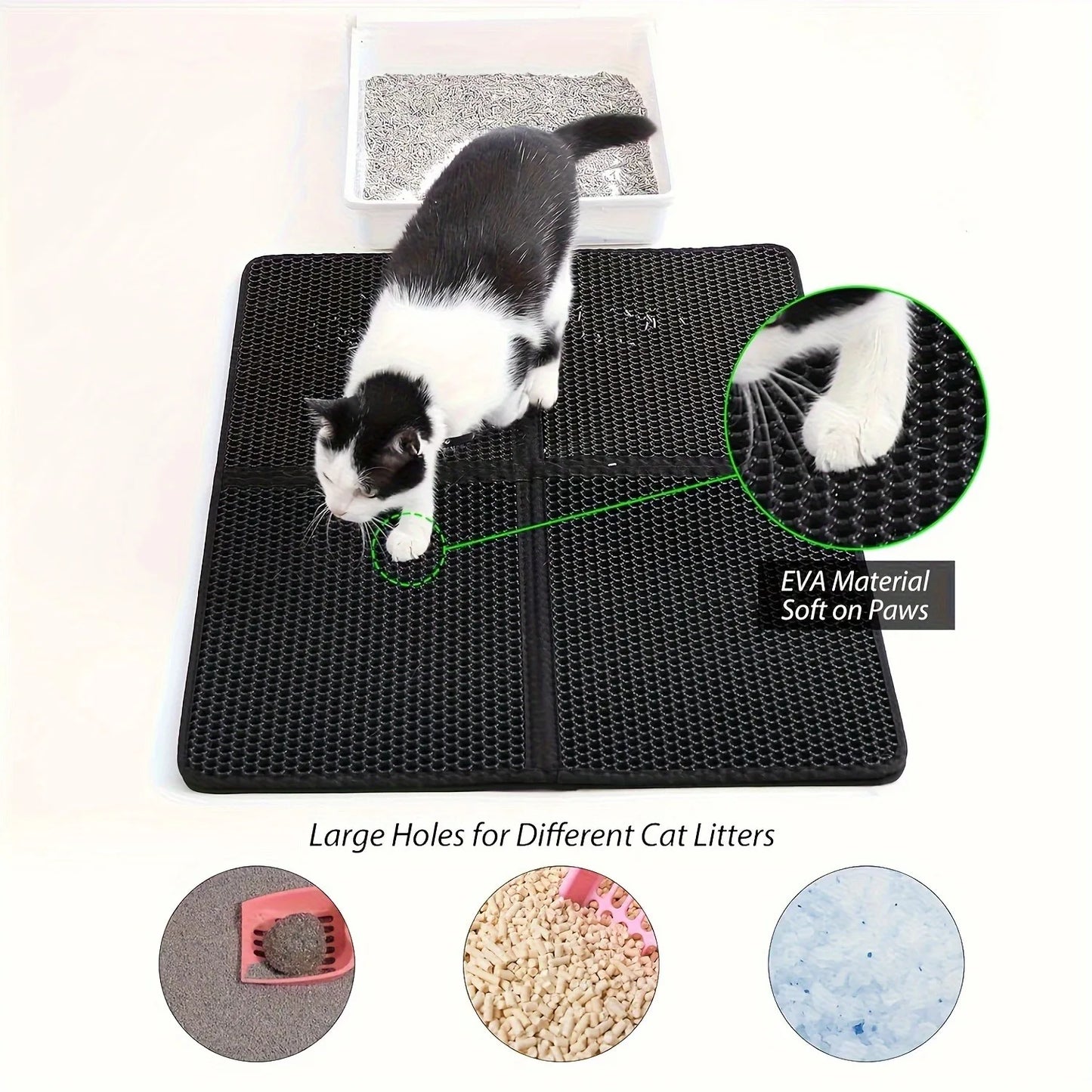 Double Layer Cat Litter Mat – Waterproof & Urine Proof