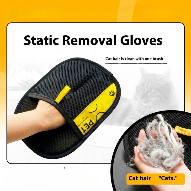 Double-Sided Pet Grooming Gloves