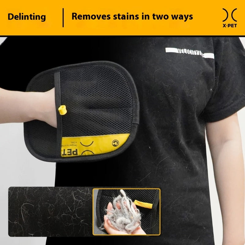 Double-Sided Pet Grooming Gloves